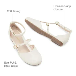 Girls’ Buckle Strap Vegan Leather Dress Shoes