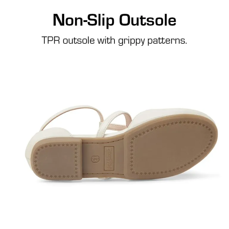 Girls’ Buckle Strap Vegan Leather Dress Shoes