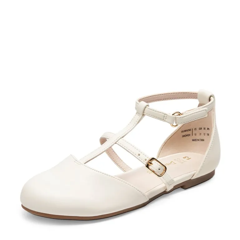 Girls’ Buckle Strap Vegan Leather Dress Shoes