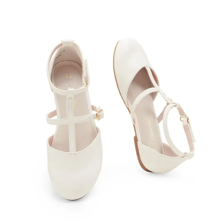 Girls’ Buckle Strap Vegan Leather Dress Shoes