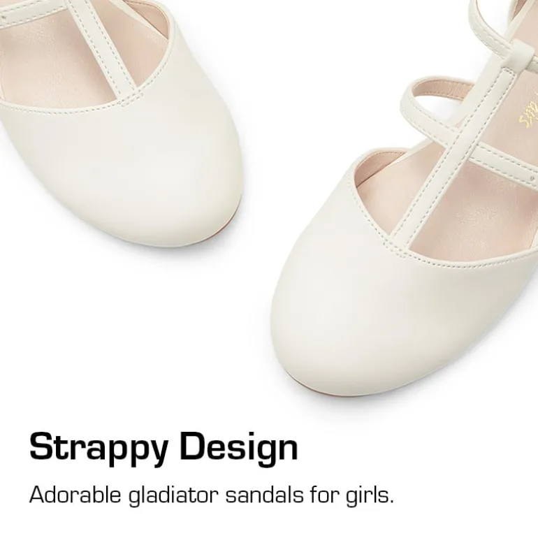 Girls’ Buckle Strap Vegan Leather Dress Shoes