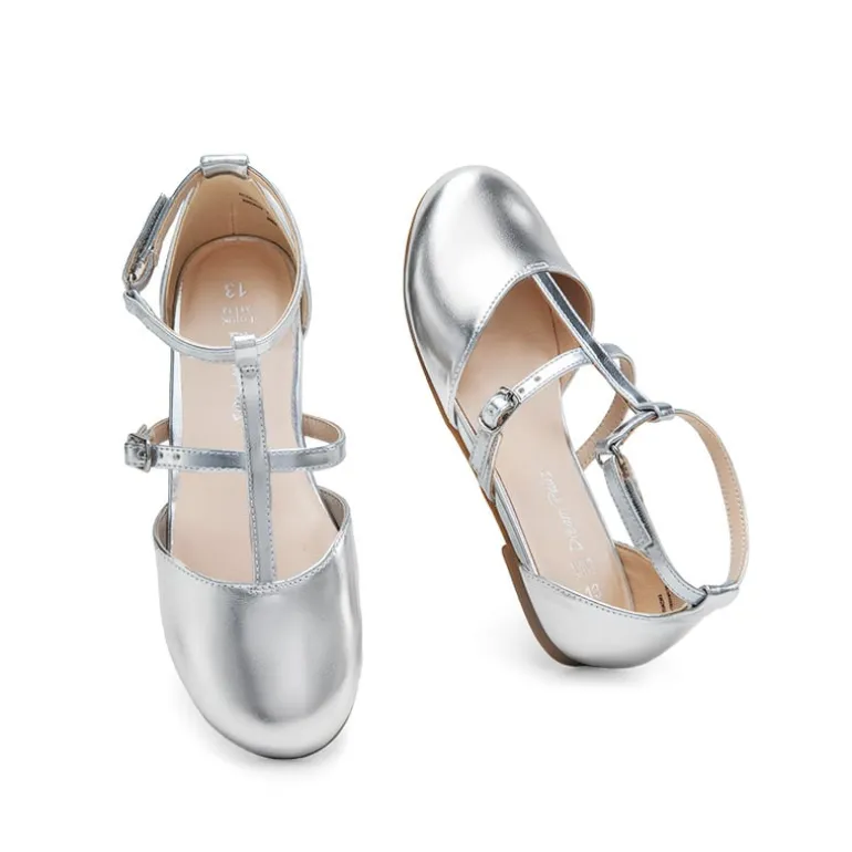 Girls’ Buckle Strap Vegan Leather Dress Shoes