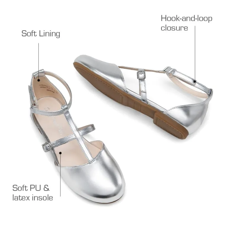 Girls’ Buckle Strap Vegan Leather Dress Shoes