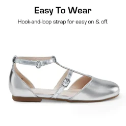 Girls’ Buckle Strap Vegan Leather Dress Shoes