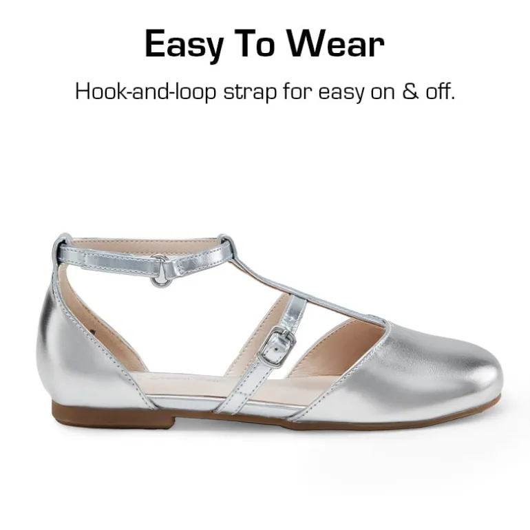 Girls’ Buckle Strap Vegan Leather Dress Shoes