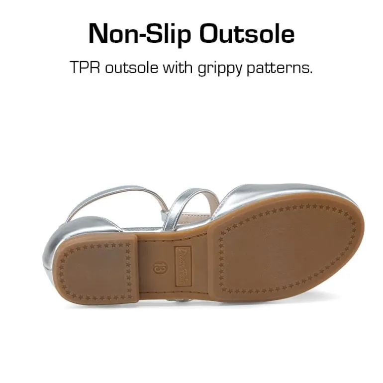 Girls’ Buckle Strap Vegan Leather Dress Shoes