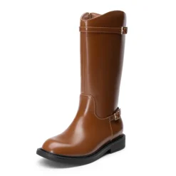 Girls’ Classic Buckle Knee-High Boots