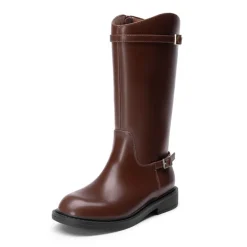 Girls’ Classic Buckle Knee-High Boots