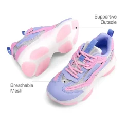 Girls’ Color-Contrast Fashion Sneakers