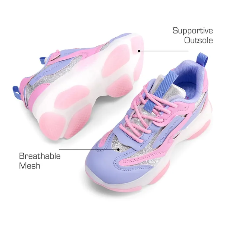 Girls’ Color-Contrast Fashion Sneakers