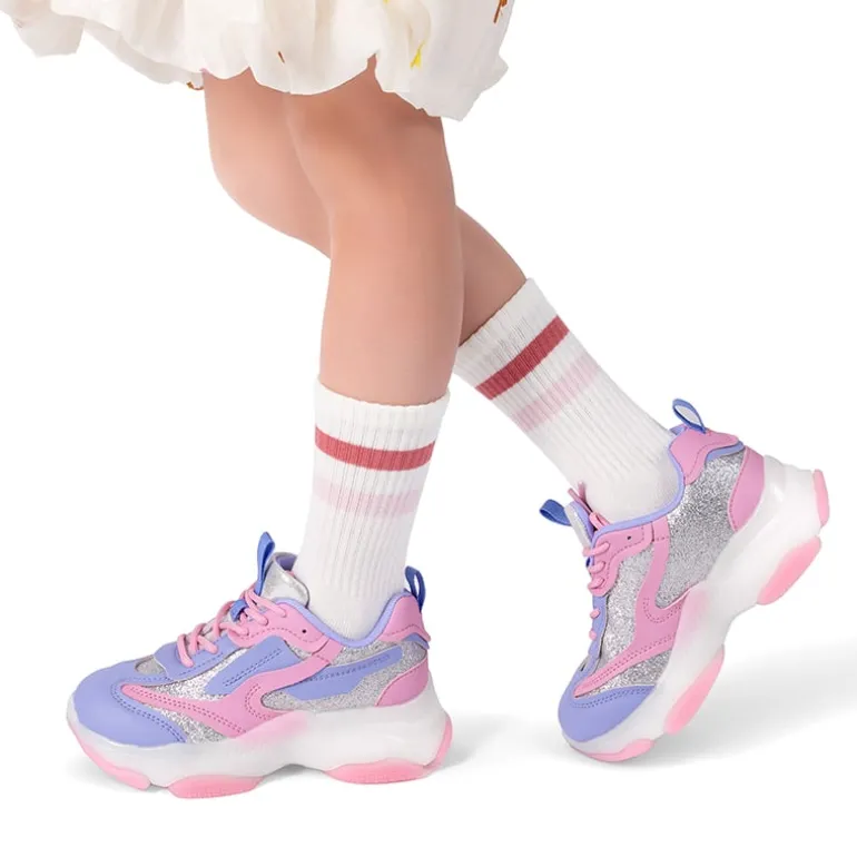 Girls’ Color-Contrast Fashion Sneakers