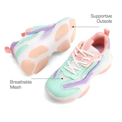 Girls’ Color-Contrast Fashion Sneakers