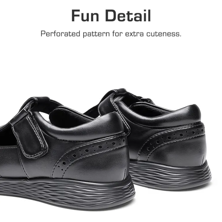 Girls’ Comfortable Hook-and-Loop Mary Jane Shoes
