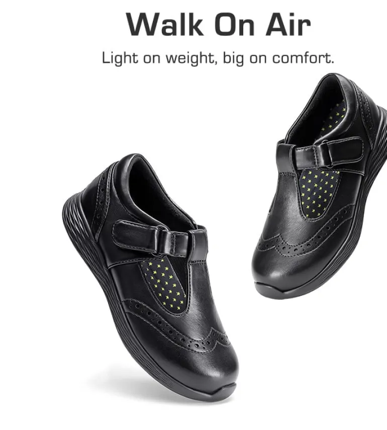 Girls’ Comfortable Hook-and-Loop Mary Jane Shoes