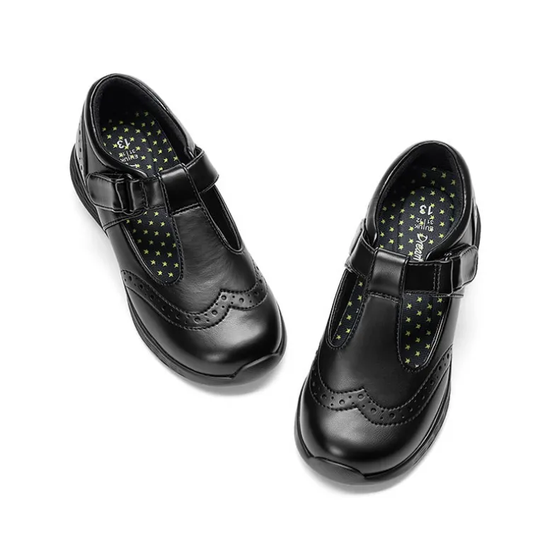 Girls’ Comfortable Hook-and-Loop Mary Jane Shoes