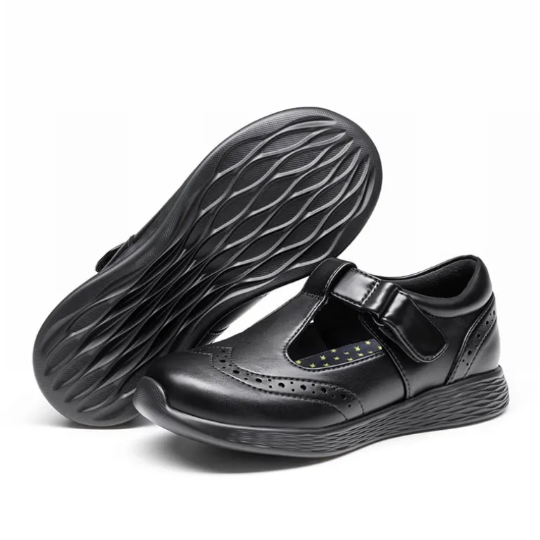 Girls’ Comfortable Hook-and-Loop Mary Jane Shoes