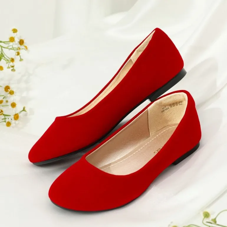 Girl's Comfortable Slip on Ballerina Flats