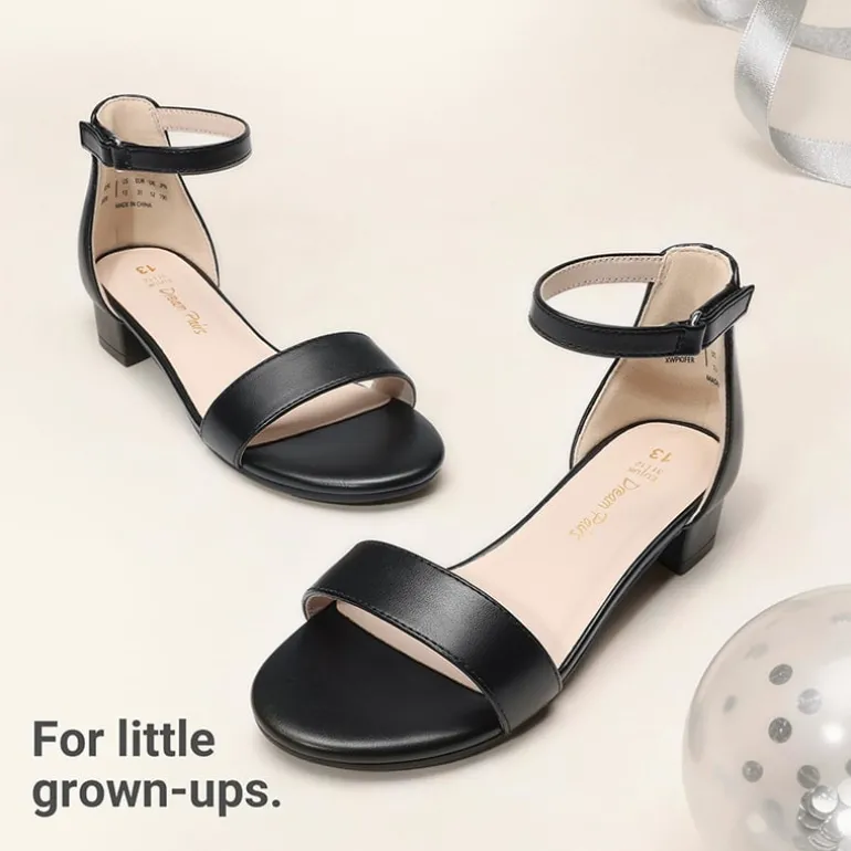 Girls’ Comfy Party Heels with Buckle Closure