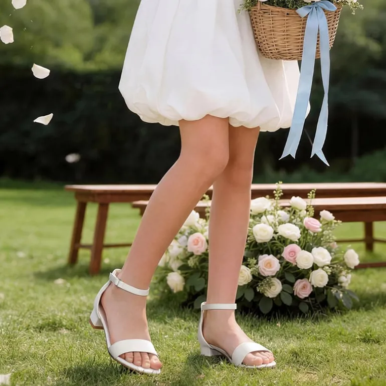 Girls’ Comfy Party Heels with Buckle Closure