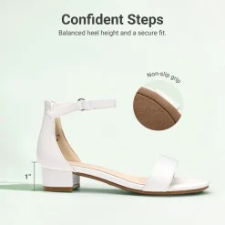 Girls’ Comfy Party Heels with Buckle Closure