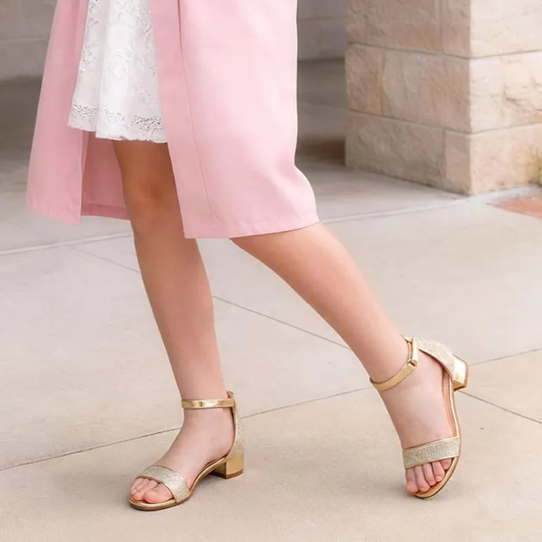 Girls’ Comfy Party Heels with Buckle Closure