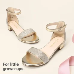 Girls’ Comfy Party Heels with Buckle Closure