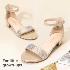 Girls’ Comfy Party Heels with Buckle Closure
