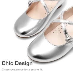 Girls’ Dressy Non-Slip Mary Jane Shoes