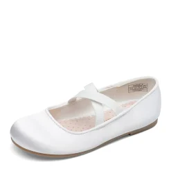Girl's Elastic Strap Rhinestone Ballerina Flats