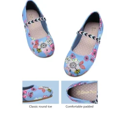 Girl's Elastic Strap Rhinestone Ballerina Flats