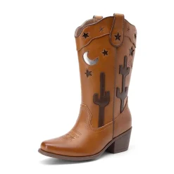 Girls’ Embroidered Western Cowboy Boots