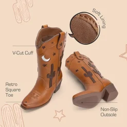 Girls’ Embroidered Western Cowboy Boots