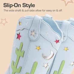 Girls’ Embroidered Western Cowboy Boots