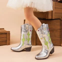 Girls’ Embroidered Western Cowboy Boots