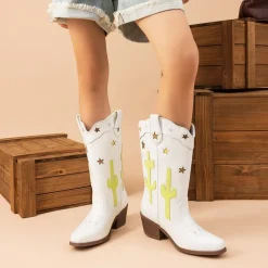 Girls’ Embroidered Western Cowboy Boots