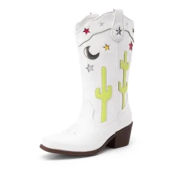 Girls’ Embroidered Western Cowboy Boots