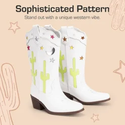 Girls’ Embroidered Western Cowboy Boots