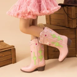 Girls’ Embroidered Western Cowboy Boots