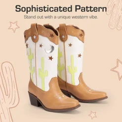 Girls’ Embroidered Western Cowboy Boots