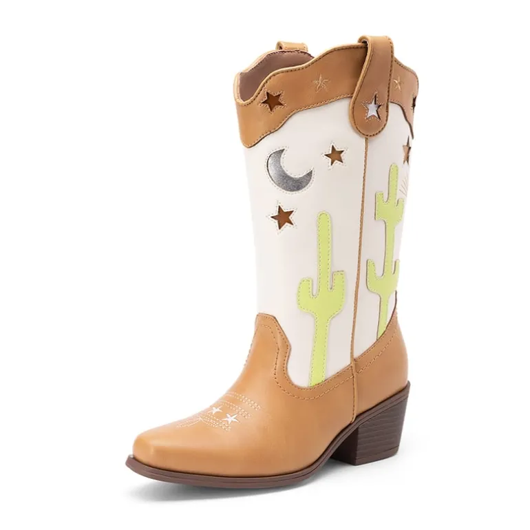 Girls’ Embroidered Western Cowboy Boots