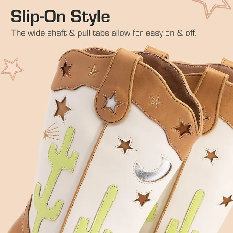 Girls’ Embroidered Western Cowboy Boots