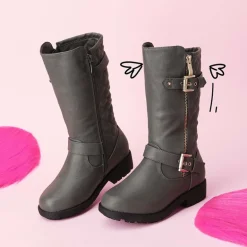 Girls Faux Winter Riding Boots