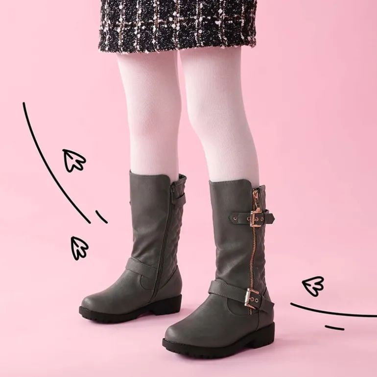 Girls Faux Winter Riding Boots