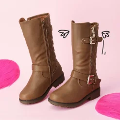 Girls Faux Winter Riding Boots