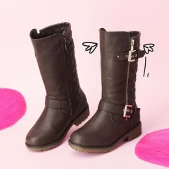 Girls Faux Winter Riding Boots