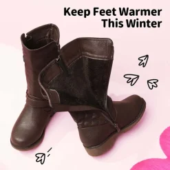 Girls Faux Winter Riding Boots