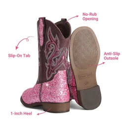 Girls’ Glitter Cowboy Boots