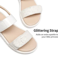 Girls Glittering Strap Flat Sandals