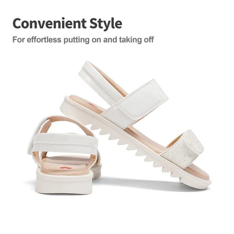 Girls Glittering Strap Flat Sandals