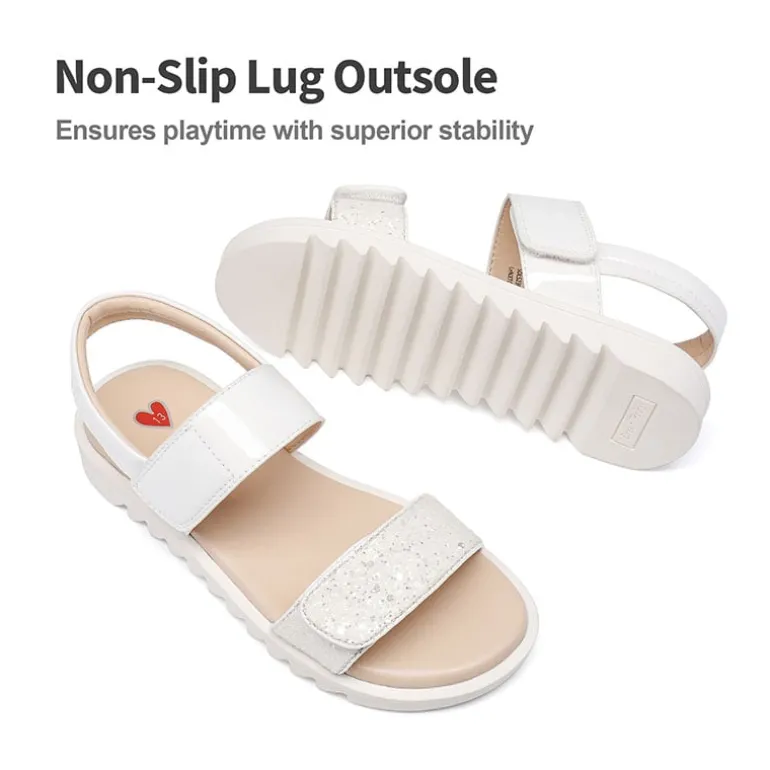 Girls Glittering Strap Flat Sandals